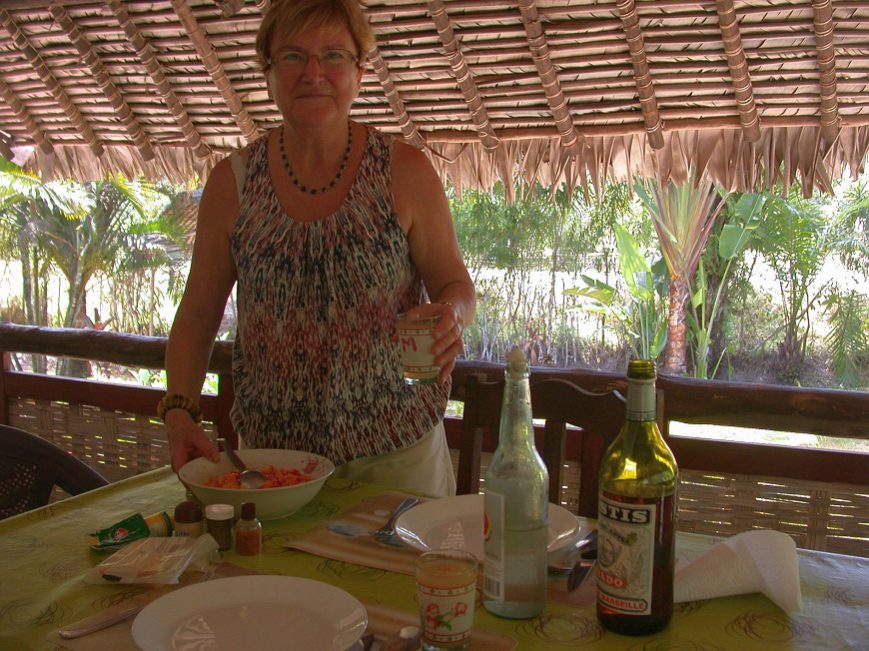 Christiane sur la terrasse